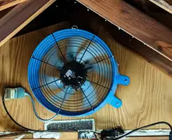attic fan services with installed attic ventilation fan system in Pasadena, CA